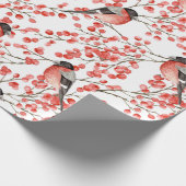 Bird Winter Berry Woodland Weihnachten Geschenkpapier (Ecke)