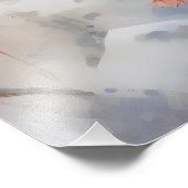 Bird Winter Blume Fotodruck (Ecke)