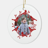 Bird Wreath Modern Scandi Foto Keramik Ornament (Links)