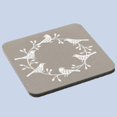 Bird Wreath Moderner Skandinavien Getränkeuntersetzer