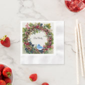 Bird & Wreath Paper Napkins Serviette (Beispiel)