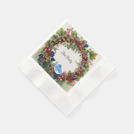 Bird & Wreath Paper Napkins Serviette (Ecke)