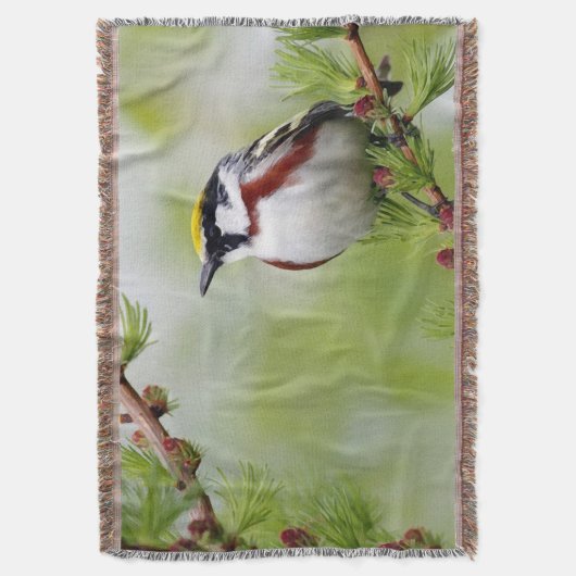 Bird yellow_blanket decke (Vorderseite Vertikal)
