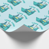 Bird Yoga Posing Geschenkpapier (Ecke)