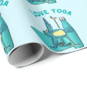 Bird Yoga Posing Geschenkpapier (Rolleneckpunkt)