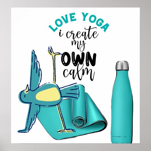 Bird Yoga Quotes Poster (Vorne)