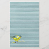 Bird Zeichnend graue Linde Briefpapier (Vorderseite)