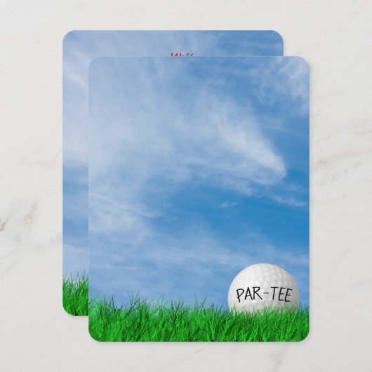 Birday Party Golf Thema Einladung (Vorne/Hinten)