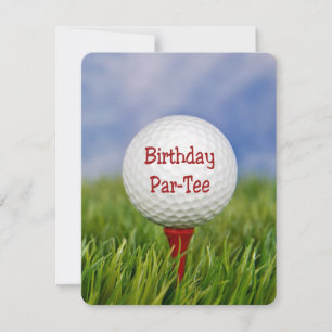 Birday Party Golf Thema Einladung