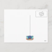 Birdbath-Feiertags-Drachepostkarte Feiertagspostkarte (Rückseite)