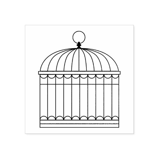 Birdcage Art Briefmarke für Scrapbooks und Craftin Gummistempel (Prägung)