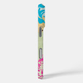 Birdcage Bird Pink Coral Aqua Damask Case-Mate iPhone Hülle (Rückseite / Rechts)