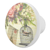 Birdcage Eiffel Tower Französische Blume Keramik P Keramikknauf (Rechts)