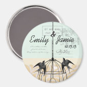 Birdcage Love Birds Wedding Abzeichen Magnet (Vorderseite/Rückseite)