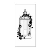 Birdcage mit Ivy Foliage Gummistempel (Prägung)