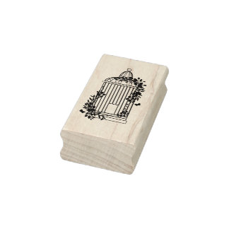 Birdcage mit Ivy Foliage Gummistempel