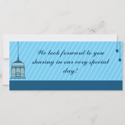 Birdcage/rosa str einladung (Rückseite)