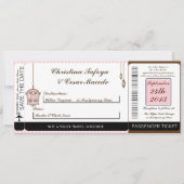 Birdcage/rosa str einladung (Vorderseite)