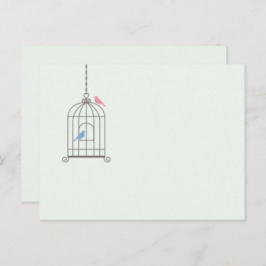 Birdcage Wedding Tischnummer Cards (Vorne/Hinten)