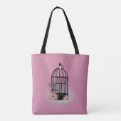 Birdccage Pink Tasche (Rückseite)
