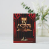 BIrdday Cake auf Bühne mit der Nummer 50 Kerzen Postkarte (Stehend Vorderseite)