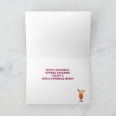 Birdday Tropical Rooster Cocktails Strand Karte (Innenseite)