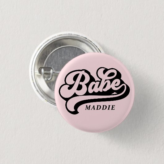 Birde Babe Individuelle Name Abzeichen Button (Vorne & Hinten)