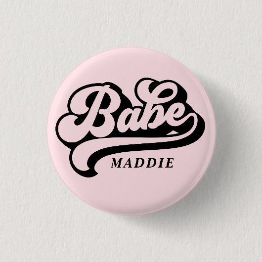 Birde Babe Individuelle Name Abzeichen Button (Vorderseite)