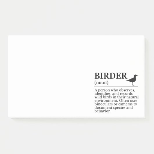 Birder definition - wild bird observer post-it klebezettel (Vorderseite)