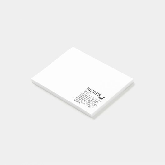 Birder definition - wild bird observer post-it klebezettel (angewinkelt)