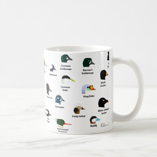 BIRDFACE Enten-Tasse (mit Aufklebern) Kaffeetasse (Rechts)