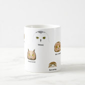 BirdFace Eulen-Tasse (mit Aufklebern) Kaffeetasse (Mittel)