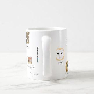 BirdFace Eulen-Tasse (mit Aufklebern) Kaffeetasse
