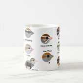 BirdFace Spatzen-Tasse (mit Aufklebern) Kaffeetasse (Mittel)