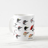 BirdFace Specht-Tasse (mit Aufklebern) Kaffeetasse (Vorderseite Links)