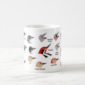 BirdFace Specht-Tasse (mit Aufklebern) Kaffeetasse (Mittel)