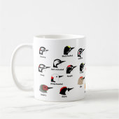 BirdFace Specht-Tasse (mit Aufklebern) Kaffeetasse (Links)