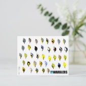 BirdFace Warbler Postcard Postkarte (Stehend Vorderseite)