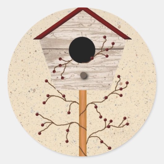 Birdhouse-Aufkleber Runder Aufkleber (Vorderseite)