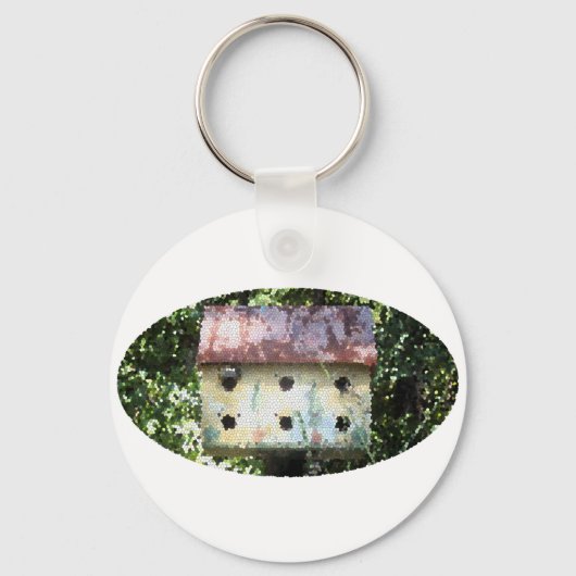Birdhouse bearbeitet schlüsselanhänger (Vorderseite)