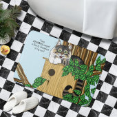 Birdhouse Bed Breakfast Cat Badematte