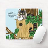 Birdhouse Bed Breakfast Cat Mousepad (Mit Mouse)