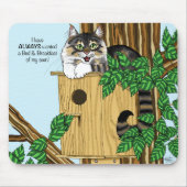 Birdhouse Bed Breakfast Cat Mousepad (Vorne)