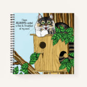 Birdhouse Bed Breakfast Cat Notizblock (Vorderseite)