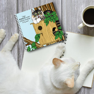Birdhouse Bed Breakfast Cat Notizblock