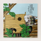 Birdhouse Bed Breakfast Cat Puzzle (Horizontal)