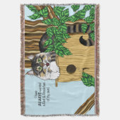 Birdhouse Bed Breakfast Katzen Decke (Vorderseite Vertikal)