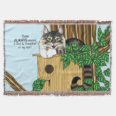 Birdhouse Bed Breakfast Katzen Decke (Vorderseite)