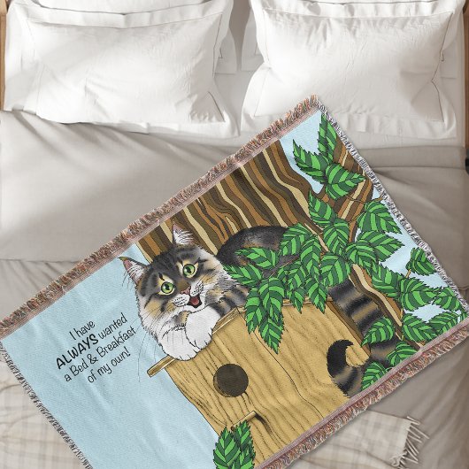 Birdhouse Bed Breakfast Katzen Decke