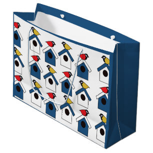 Birdhouse Bird House Colorful Birds Birds Birdhous Große Geschenktüte